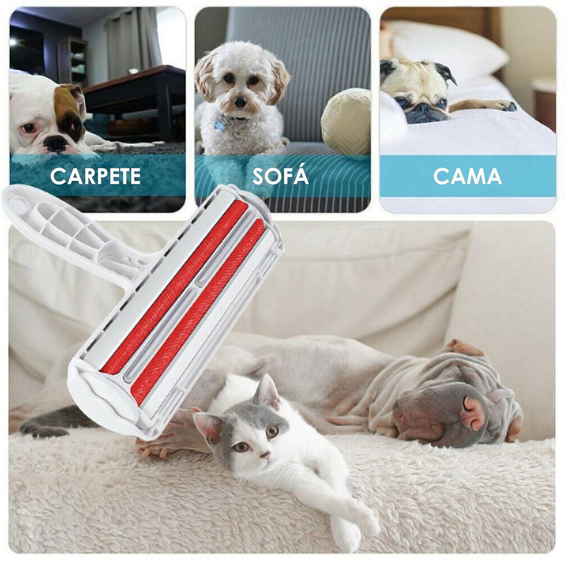 Removedor Tira Pelos Pet Com Reservatório Animais Sofa Tapete Cama Roupa Carro