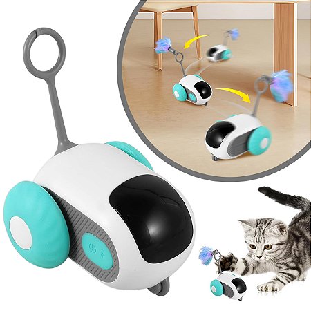 Brinquedo Carrinho Gatos Pet Interativo Elétrico USB